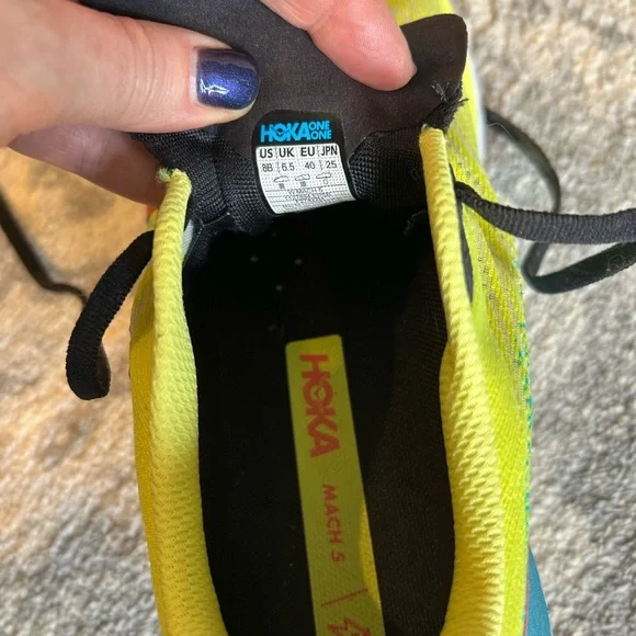 Hoka One One ProFly+ Vibrant Yellow Running Shoes Size 8 - Picture 4 of 11